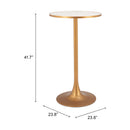  Zuo Bite 110402 Bar Table - Beige/Gold IMAGE 7