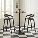  Zuo Troy 110400 Set of 2 Barstool - Dove Gray/Espresso IMAGE 10