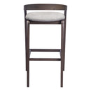  Zuo Troy 110400 Set of 2 Barstool - Dove Gray/Espresso IMAGE 2