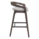  Zuo Troy 110400 Set of 2 Barstool - Dove Gray/Espresso IMAGE 5