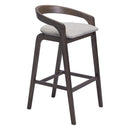  Zuo Troy 110400 Set of 2 Barstool - Dove Gray/Espresso IMAGE 6