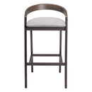  Zuo Troy 110400 Set of 2 Barstool - Dove Gray/Espresso IMAGE 7