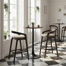  Zuo Troy 110400 Set of 2 Barstool - Dove Gray/Espresso IMAGE 9