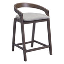  Zuo Troy 110399 Set of 2 Counter Stool - Dove Gray/Espresso IMAGE 1