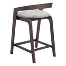  Zuo Troy 110399 Set of 2 Counter Stool - Dove Gray/Espresso IMAGE 2