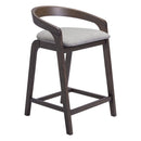  Zuo Troy 110399 Set of 2 Counter Stool - Dove Gray/Espresso IMAGE 4