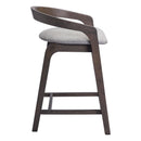  Zuo Troy 110399 Set of 2 Counter Stool - Dove Gray/Espresso IMAGE 5