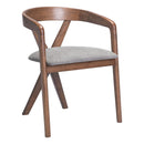 Zuo Cairo 110397 Dining Chair - Dove Gray/Walnut IMAGE 1