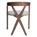  Zuo Cairo 110397 Dining Chair - Dove Gray/Walnut IMAGE 2