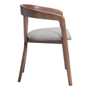  Zuo Cairo 110397 Dining Chair - Dove Gray/Walnut IMAGE 3