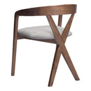  Zuo Cairo 110397 Dining Chair - Dove Gray/Walnut IMAGE 4