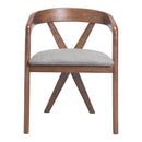  Zuo Cairo 110397 Dining Chair - Dove Gray/Walnut IMAGE 6