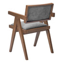  Zuo Delhi 110396 Set of 2 Dining Chair - Gray/Walnut IMAGE 2