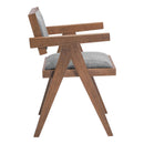  Zuo Delhi 110396 Set of 2 Dining Chair - Gray/Walnut IMAGE 4