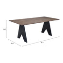  Zuo Lisse 110500 Rectangular Dining Table - Espresso IMAGE 11