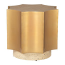  Zuo Osam 110141 Side Table - Gold/Beige IMAGE 1