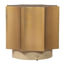  Zuo Osam 110141 Side Table - Gold/Beige IMAGE 2