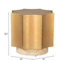  Zuo Osam 110141 Side Table - Gold/Beige IMAGE 6