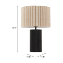  Zuo Aurora 56182 Table Lamp - Beige/Black IMAGE 9