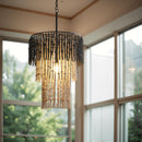  Zuo Bizu 56175 Ceiling Lamp - Black/Beige IMAGE 2