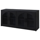  Coaster Furniture Riva 103895 4-door Dining Sideboard Buffet Storage Credenza - Black IMAGE 4