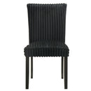  Coaster Furniture Dermott 106512BLK Set of 2 Upholstered Parson Dining Side Chair - Black IMAGE 2