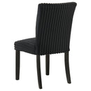  Coaster Furniture Dermott 106512BLK Set of 2 Upholstered Parson Dining Side Chair - Black IMAGE 3