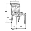  Coaster Furniture Dermott 106512CH Set of 2 Upholstered Parson Dining Side Chair - Chocolate IMAGE 11
