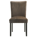  Coaster Furniture Dermott 106512CH Set of 2 Upholstered Parson Dining Side Chair - Chocolate IMAGE 2