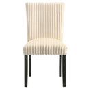  Coaster Furniture Dermott 106512CRM Set of 2 Upholstered Parson Dining Side Chair - Cream IMAGE 2