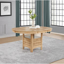  Coaster Furniture Lavon 106620 Oval 60-inch Wood Extension Leaf Dining Table - Light Oak IMAGE 2