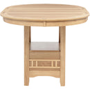  Coaster Furniture Lavon 106628 Oval 60-inch Counter Height Extension Dining Table - Light Oak IMAGE 7