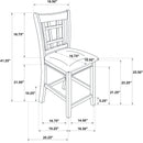  Coaster Furniture Lavon 106629 Set of 2 Wood Counter Height Dining Chair - Linen/Light Oak IMAGE 14