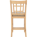  Coaster Furniture Lavon 106629 Set of 2 Wood Counter Height Dining Chair - Linen/Light Oak IMAGE 8