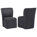  Coaster Furniture Jaelynn 107052CHAR Set of 2 Upholstered Parsons Dining Side Chair - Charcoal IMAGE 1