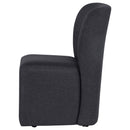 Coaster Furniture Jaelynn 107052CHAR Set of 2 Upholstered Parsons Dining Side Chair - Charcoal IMAGE 3
