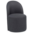  Coaster Furniture Aubrey 107062CHAR Set of 2 Upholstered Barrel Dining Side Chair - Charcoal IMAGE 1