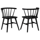  Coaster Furniture Jeffries 107202BLK Set of 2 Windsor Wood Dining Side Chair - Black IMAGE 1
