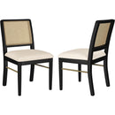  Coaster Furniture Arini 108932BLK Set of 2 Rattan Cane Dining Side Chair - Black IMAGE 1