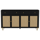  Coaster Furniture Arini 108935BLK 2-drawer Cane Door Dining Sideboard Server - Black IMAGE 11