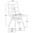  Coaster Furniture Aiken 110302SDL Set of 4 Faux Leather Upholstered Dining Side Chair - Saddle Brown IMAGE 12