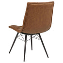  Coaster Furniture Aiken 110302SDL Set of 4 Faux Leather Upholstered Dining Side Chair - Saddle Brown IMAGE 7