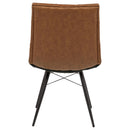 Coaster Furniture Aiken 110302SDL Set of 4 Faux Leather Upholstered Dining Side Chair - Saddle Brown IMAGE 9