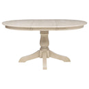  Coaster Furniture Orrison 121261 Oval 62-inch Wood Extension Leaf Dining Table - Linen IMAGE 1