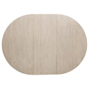  Coaster Furniture Orrison 121261 Oval 62-inch Wood Extension Leaf Dining Table - Linen IMAGE 3