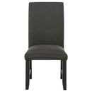  Coaster Furniture Berning 121702CHR Set of 2 Fabric Upholstered Parson Side Chair - Charcoal Grey IMAGE 7