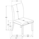 Coaster Furniture Herran 121782 Set of 2 Upholstered Dining Side Chair - Beige IMAGE 9