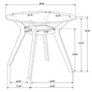  Coaster Furniture Paxton 122178BG Round 48-inch Glass Top Counter Height Dining Table - Brown IMAGE 5