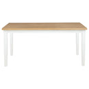  Coaster Furniture Andrews 122501 66-inch Rectangular Dining Table - Light Ash/White IMAGE 7