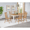  Coaster Furniture Andrews 122501 66-inch Rectangular Dining Table - Light Ash/White IMAGE 8